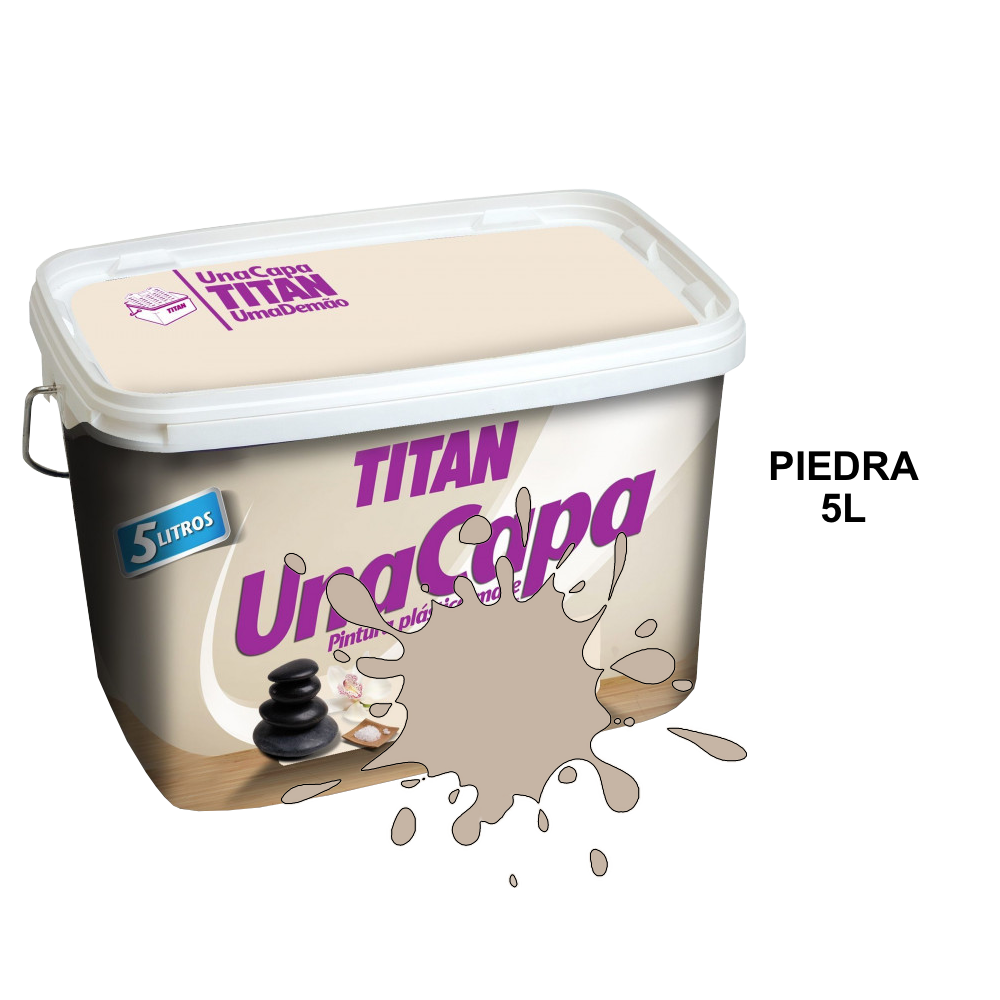 Titan Una Capa Pintura Plástica Mate 069 5 L