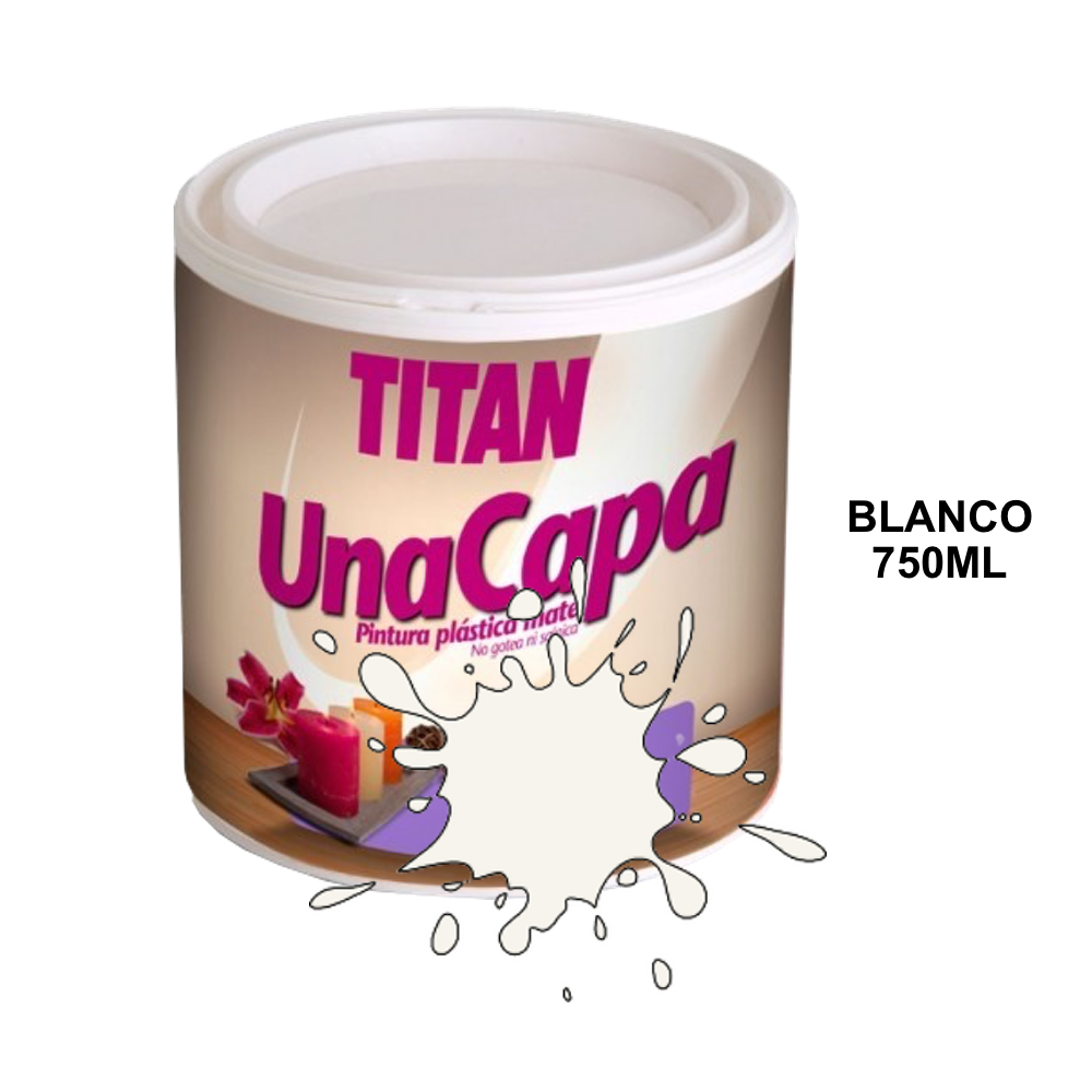 Titan Una Capa Pintura Plástica Mate 069 750 ml