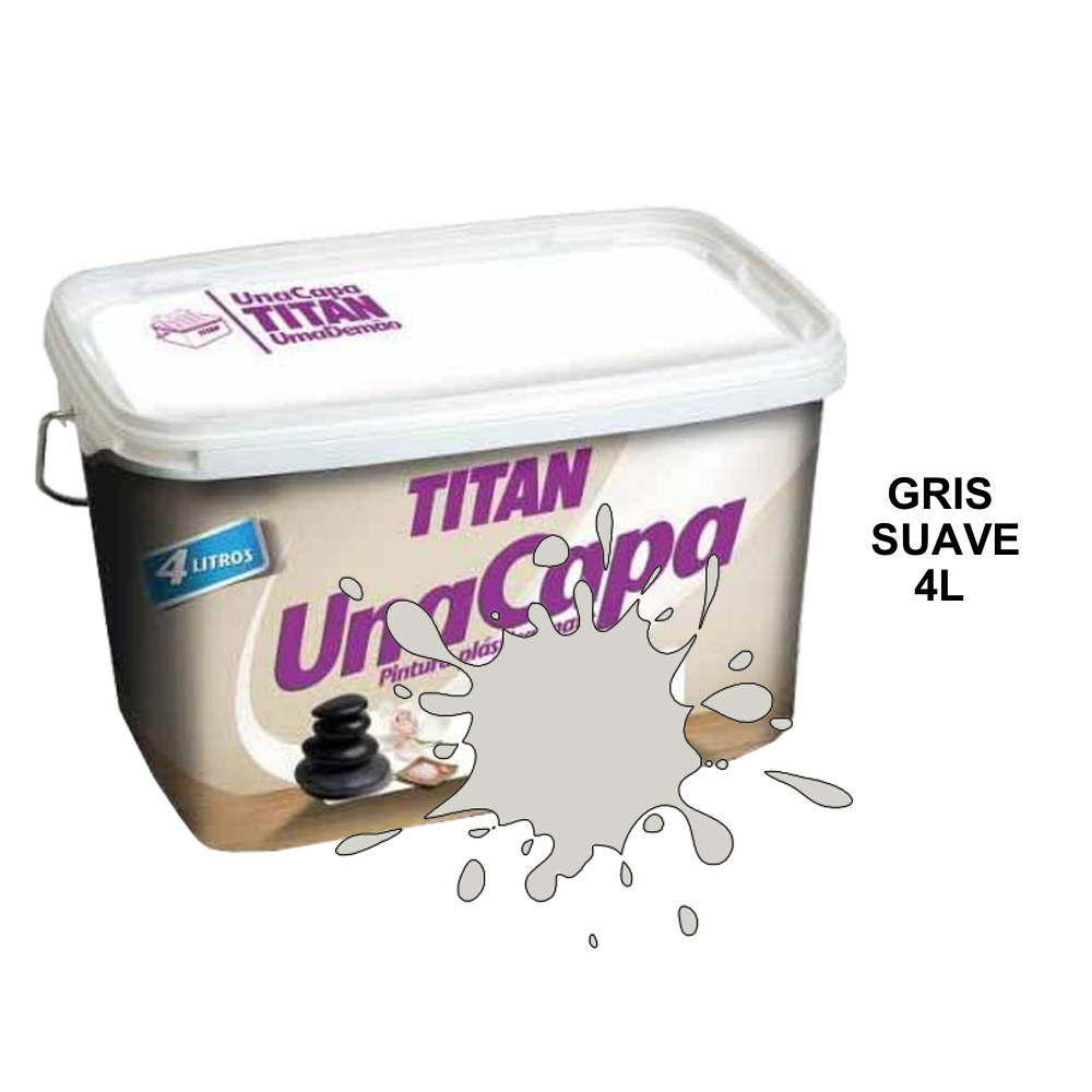Titan Una Capa Pintura Plástica Mate 4L