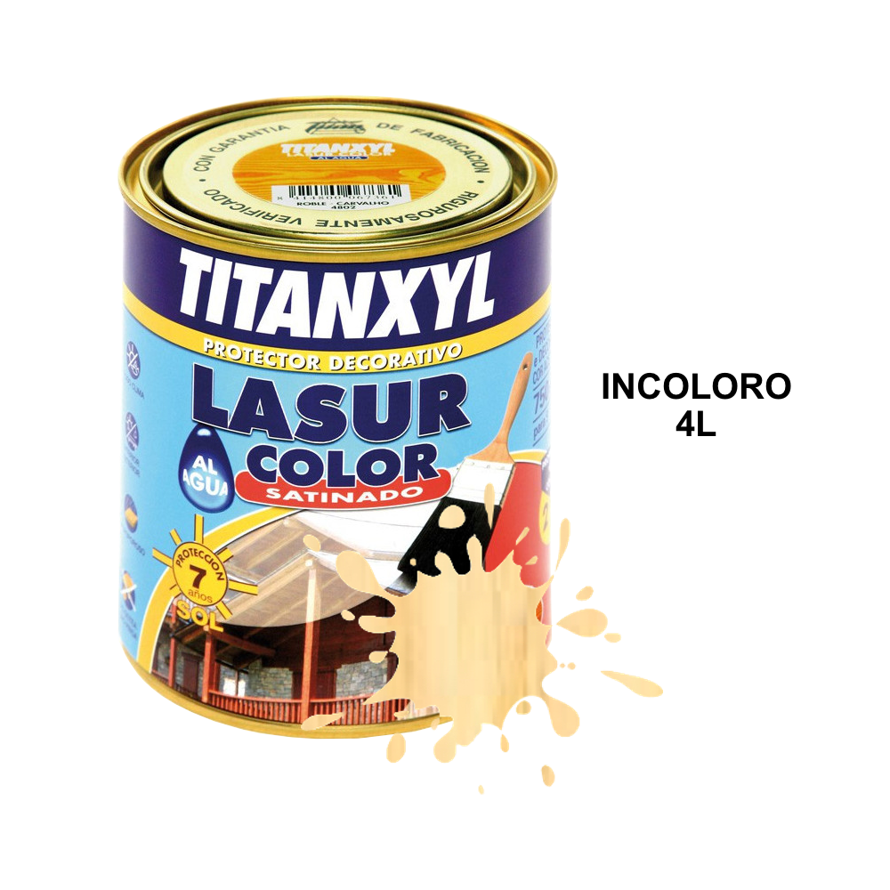 Titanxyl Lasur Satinado al agua 04M 4L