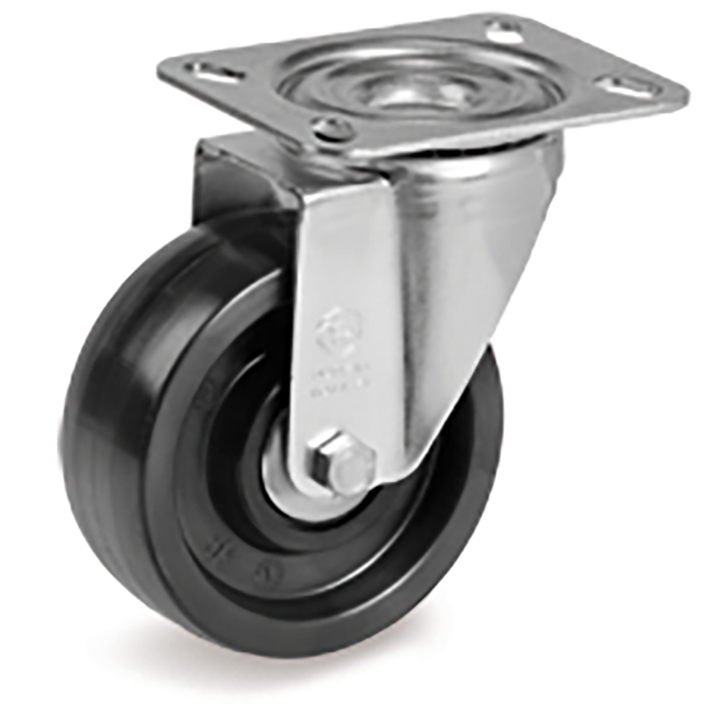 Rueda Giratoria Monolítica Negra Resistente a Temperatura Serie 67