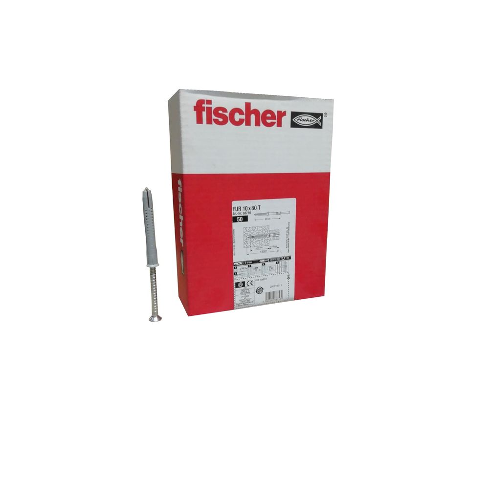 Caja de Taco FUR con Tornillo T ( 50 uds) 