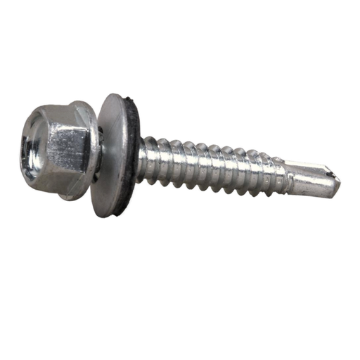 [COFAN-1759] Punta de Broca Autotaladrante DIN 7504K Cabeza Hexagonal + EPDM con Arandela Estanca (Tornillo de Cubierta) 5,5 x 22 mm