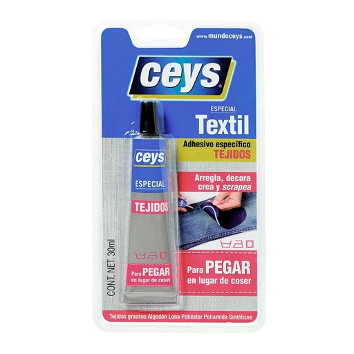 [CEYS-145] Adhesivo Especial Textil Ceys 30 ml  Ref: 501024