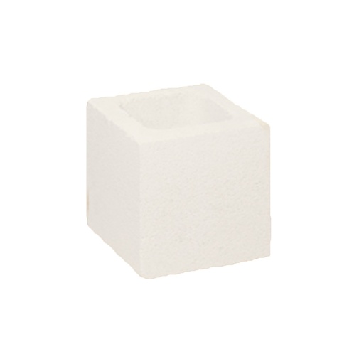 [ADY-54] Medio Bloque Liso Blanco 19x19x19 cm