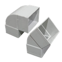 Codo PVC Rectangular H-H  87º Blanco