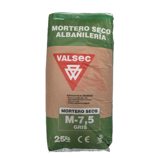 [SM-19] Saco Mortero Valsec M 7,5 Hidrófugo 25 Kg