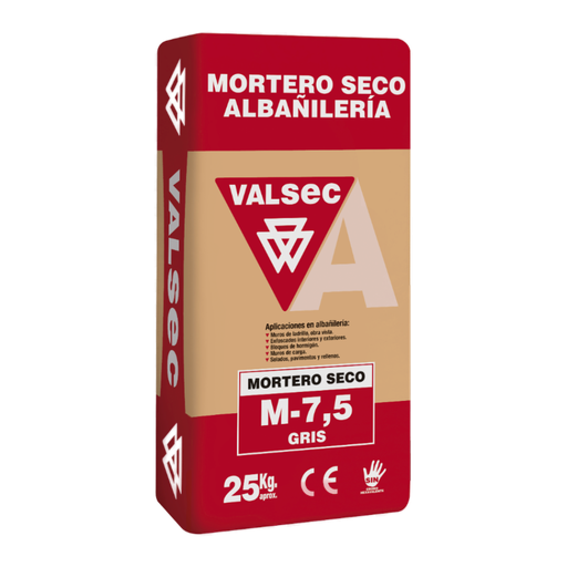 [SM-06] Saco Mortero Valsec M-7,5 Gris 25 Kg