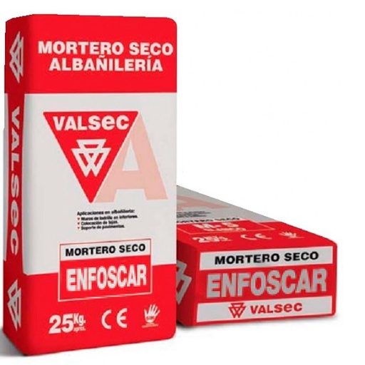 [SM-10] Saco Mortero Valsec Raseo (Enfoscar) HDR Gris  25kg