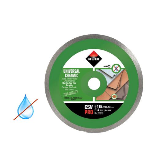 [RUB-010] Disco de Corte Continuo General Cerámica CSV Pro 115 mm Ref. 25910