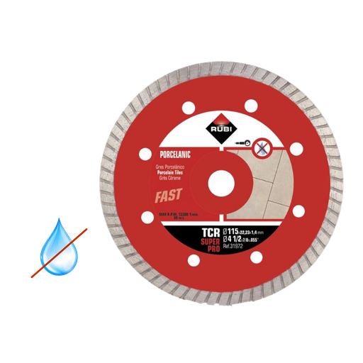 [RUB-P316] Disco de Corte para Porcelánico Turbo TCR Super Pro