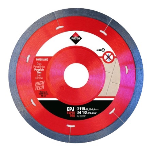 [RUB-317] Disco de Corte para Gres Porcelánico CPJ Super Pro 115 mm Ref: 32932