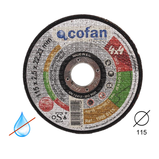 [COFAN-001] Disco Corte Universal 4x4 115 mm  Ref: 1006 0115
