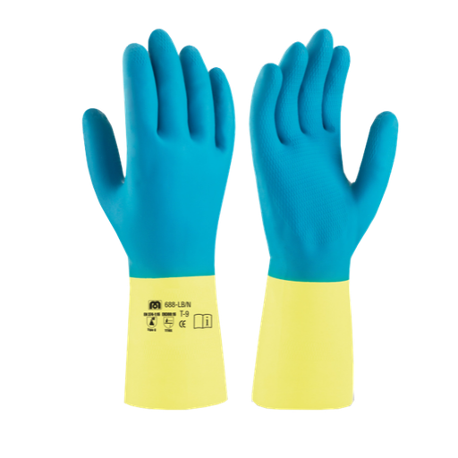 [688-LB/N] Guante Bicolor de Latex con Refuerzo de Neopreno