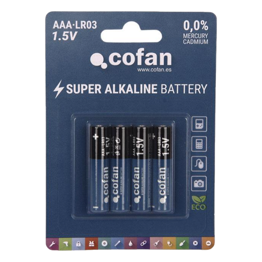 [COFAN-232] Pila alcalina LR03 AAA Cofan (4 ud)