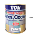Titan Esmalte Azulejos Cocinas y Baños Blanco Satinado 02E 750 ml