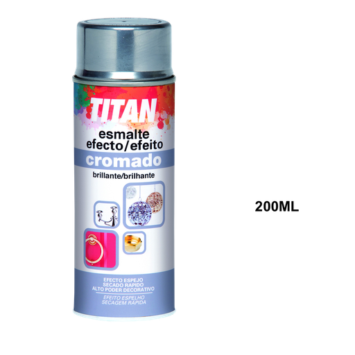 [TITAN-P102] Titan Spray Esmalte Efecto Cromado S12 200ml