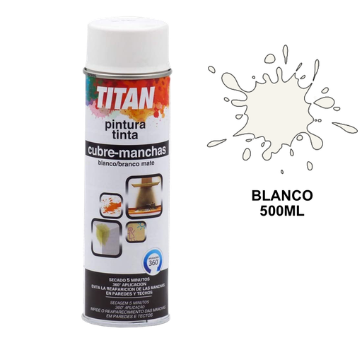 [TITAN-434] Titan Spray Pintura Cubre- Manchas S10 500ml
