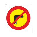 Señal Bolsa Textil Giro a la Dcha. Prohibido  Ref: V11118