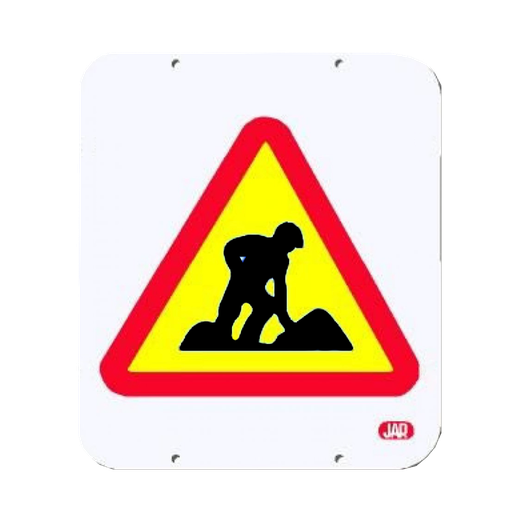 [JAR-15] Señal metálica peligro de obras Ref: REF-005