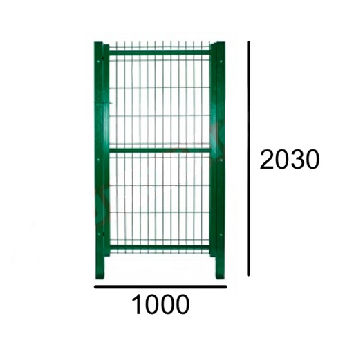 [CIERRE-12] Puerta peatonal verja verde 1000x2030 mm
