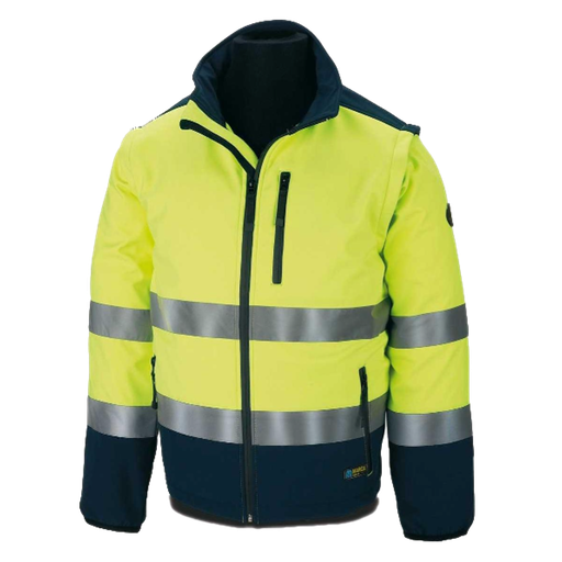 [288-CSFY/A] Cazadora Tipo Soft-Shell Amarilla/Azul  Ref: 288-CSFY/A