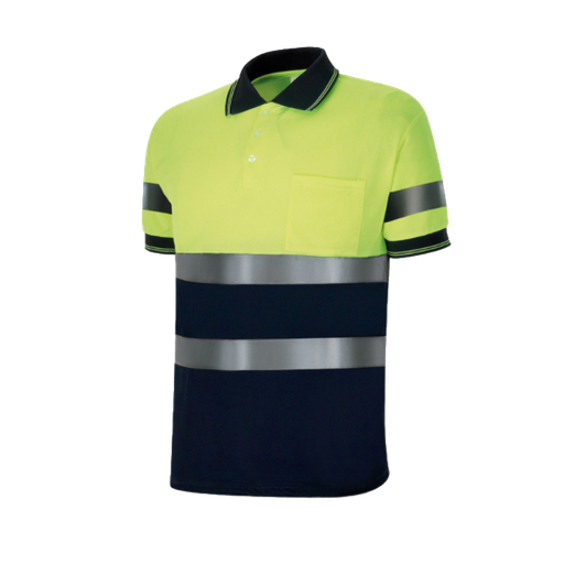 [1288PAVXLRYFA] Polo manga corta alta visibilidad amarillo/azul Ref. 1288PAVXLRYFA