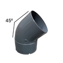 Codo PVC macho-hembra  45 º