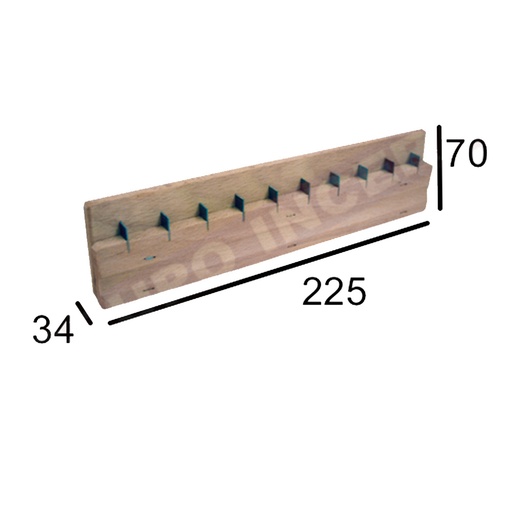 [MD-140] Carril Nº 1 Desmontable 225x70x34 mm  Ref: 1301