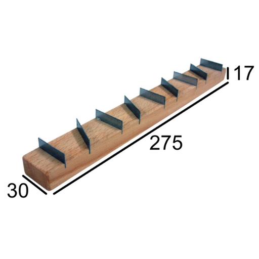 [MD-21] Carril N™ 38 Liso 275x30x17 mm  Ref: 1338