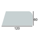 Cuchilla Inox Diagonal 1 Curva 120x60 mm Ref.SZ-01283