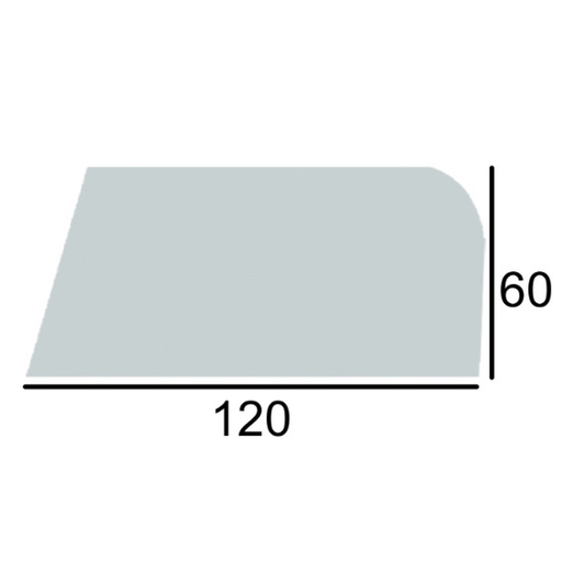 [MD-133] Cuchilla Inox Diagonal 1 Curva 120x60 mm  Ref: 1283