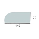 Cuchilla Inox 1 Curva Grande 140x70 mm Ref.SZ-01287