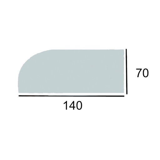 [MD-024] Cuchilla Inox 1 Curva Grande 140x70 mm Ref.SZ-01287