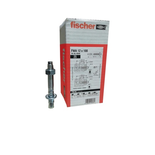 [FISCHER-361] Caja de Anclaje Perno Standard FWA 12x100 ( 25uds)  Ref: 45648