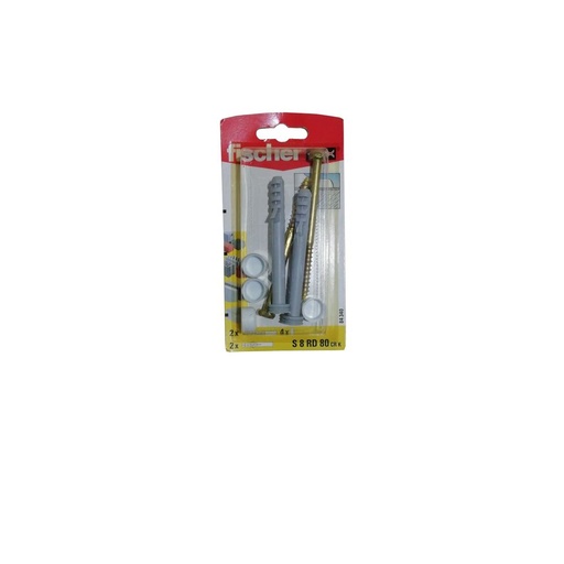[FISCHER-30] Taco con tornillo S-8 RD 80 CRK NV Ref. 84340