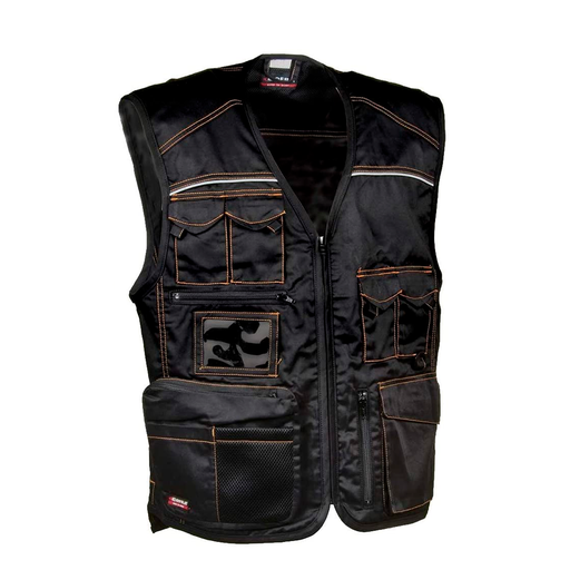 [COFRA-P001-46] Chaleco Expert V016 Negro/Negro