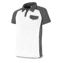 Polo manga corta blanco/gris Ref. 1288PTMCBG