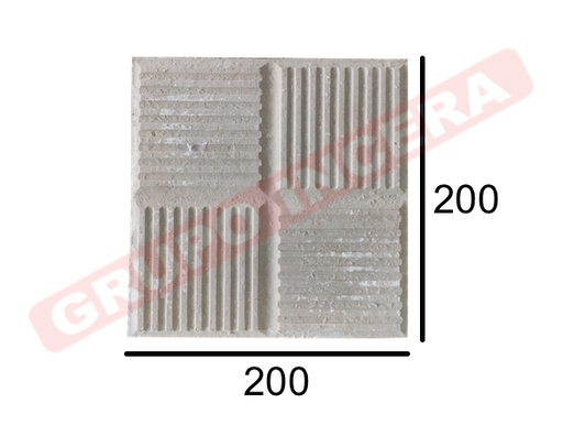 [TER-78] Pz Baldosa Rallada Gris 20x20 Ref.201 