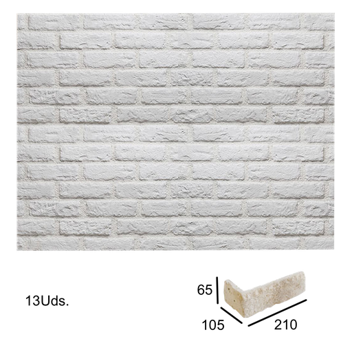 [VERNI-226] Caja Esquina saliente London Blanco 2x6,5x10,5x21