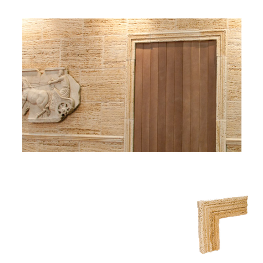 [VERNI-186] Ángulo moldura Travertino Arenado 4x12x30x30