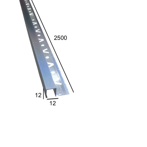 [JUN-P02] Junquillo Aluminio Plata Mate 12x12 mm 2,5 mt