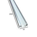 Listelo LED  Aluminio Plata 12 mm 2,5 mt Ref.301A