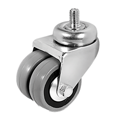 [RUE-23] Rueda Pareada de Goma Gris Anti-Huella 50x18 mm Serie 37 Ref: 376201