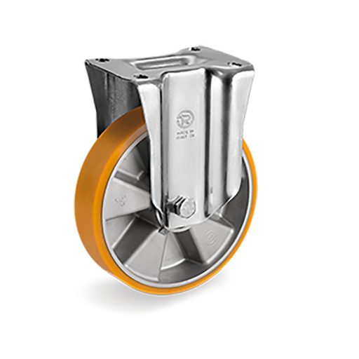 [RUE-P104] Rueda Fija de Poliuretano "TR" Amarilla Serie 65