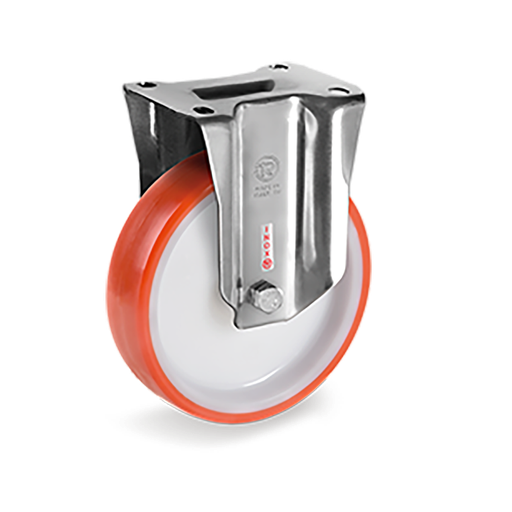 [RUE-P42] Rueda Fija de Poliuretano Naranja Serie 60