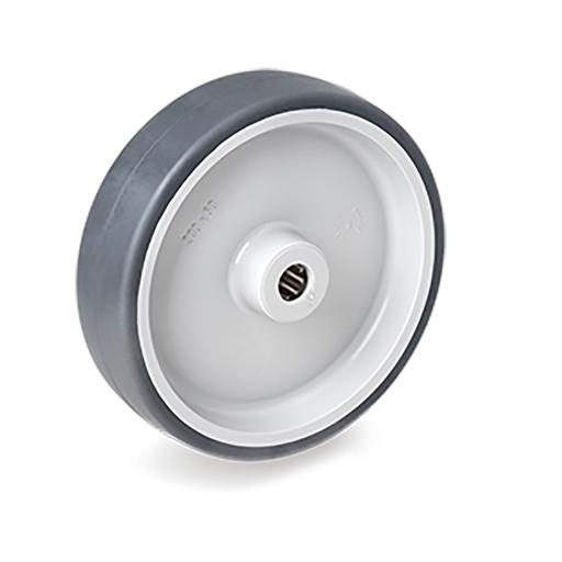 [RUE-P53] Rueda de Goma Gris Anti-Huella con Cojinete Serie 71