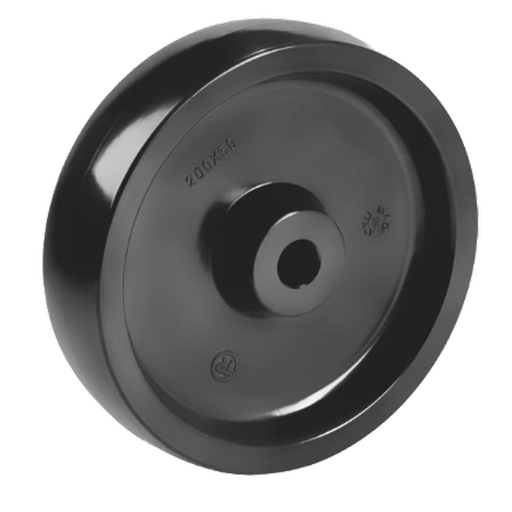 [RUE-P72] Rueda Monolítica Negra Resistente a Temperatura Serie 67
