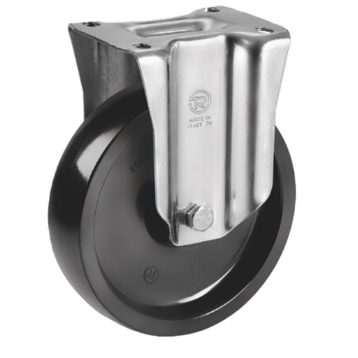 [RUE-115] Rueda Fija Monolítica Negra Resistente a Temperatura 100x35 mm Serie 67 Ref: 677402