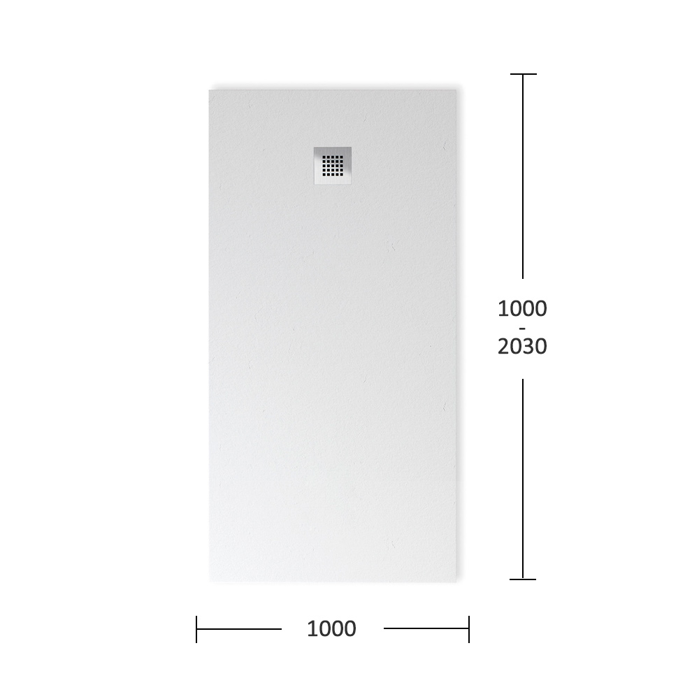 Plato de Ducha Silex Liso Blanco Total 1000 mm